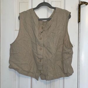 a new day Tan Crop Top